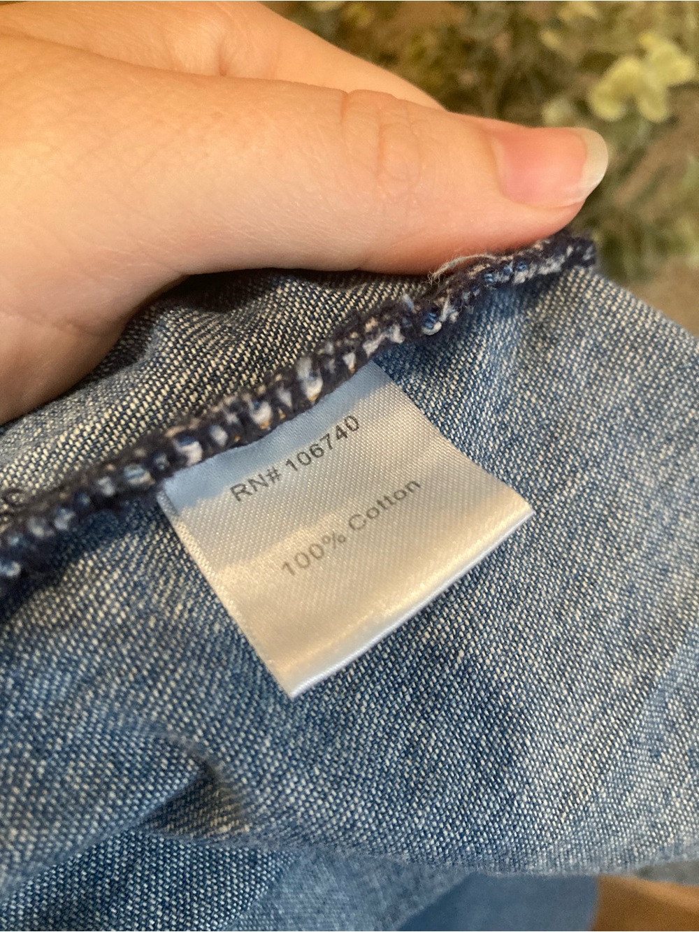 NorthStyle Denim 100% Button-Front Long Sleeve Dress - Picture 4 of 7